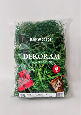 Zaļā koka vilna dekoram Iepakojumam un Dekorācijai 200g