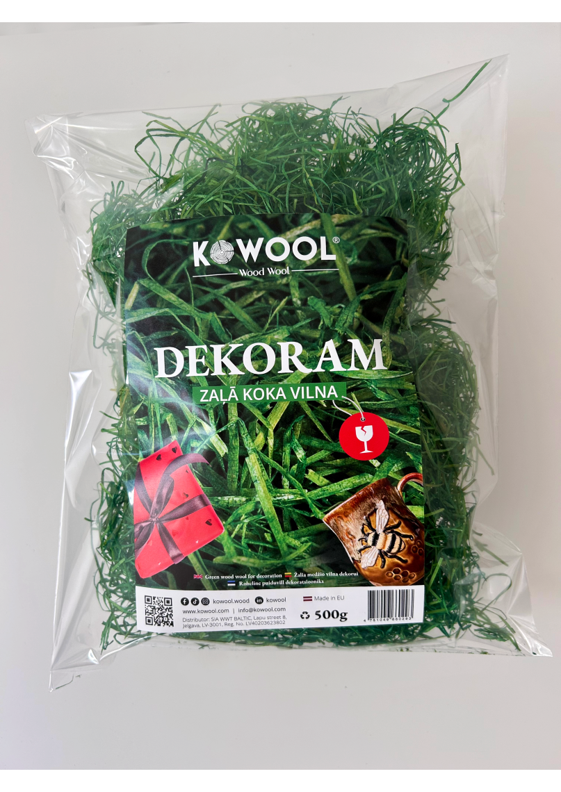 Green Wood Wool for Decoration