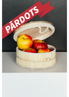 Apaļa dekoratīvā kaste ar apdari