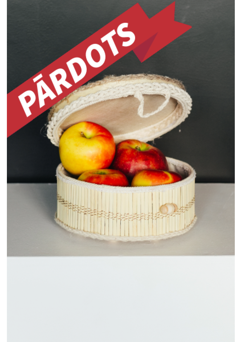 Apaļa dekoratīvā kaste ar apdari